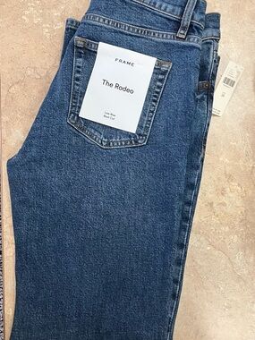 NEW Frame Denim The Rodeo Low Rise Bootcut Jeans - Dark Indigo Blue